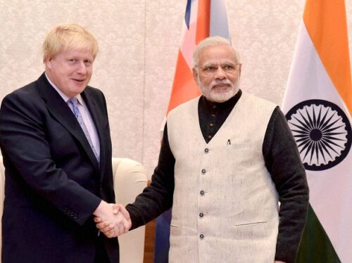 Boris Johnson meets PM Modi