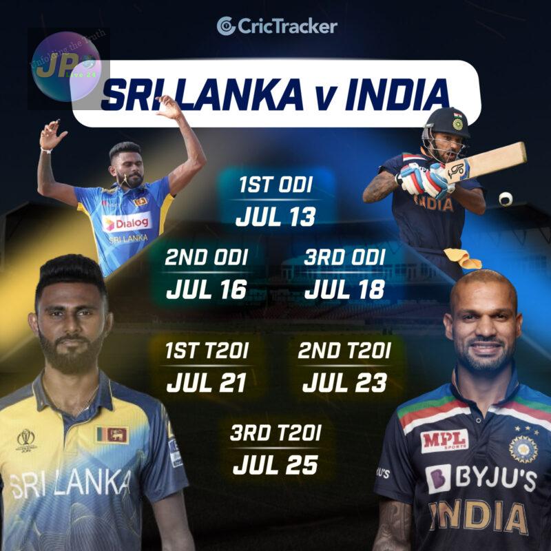 भारत का श्रीलंका का सीमित ओवरों की श्रृंखला का दौरा 13 से 25 जुलाई के बीच-